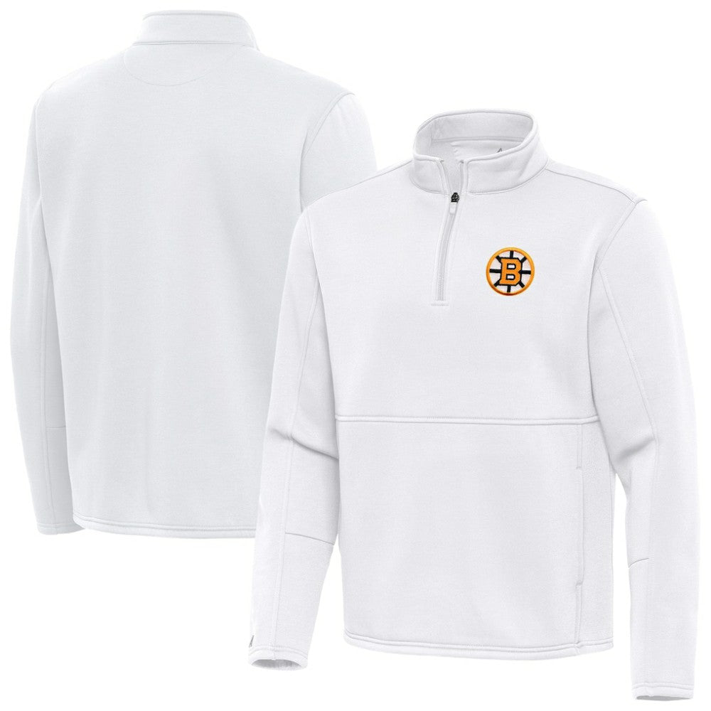 Boston Bruins Antigua Twist Quarter-Zip Pullover Jacket Discount