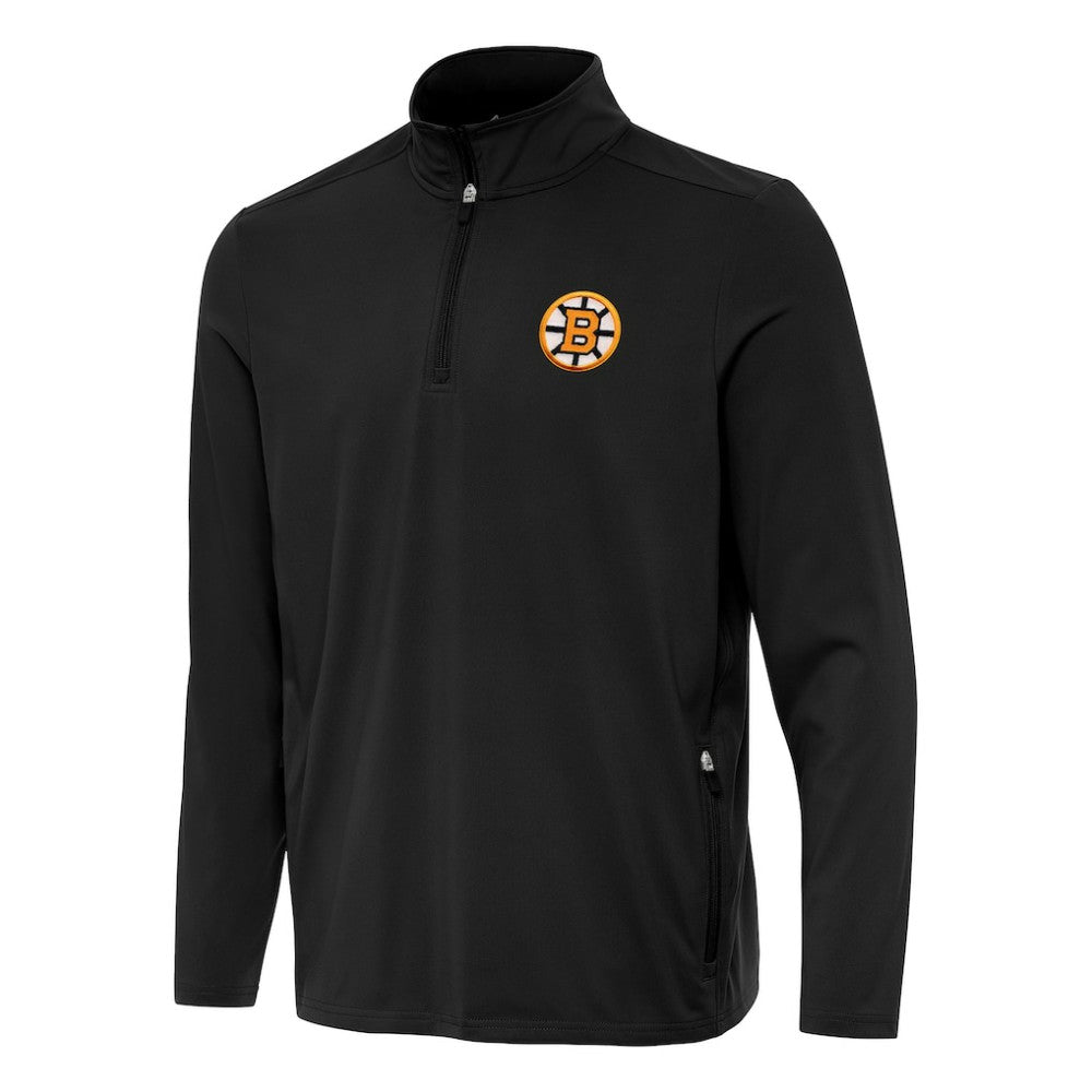 Boston Bruins Antigua Perilous Quarter-Zip Sweatshirt Outlet