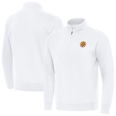 Boston Bruins Antigua Victory Quarter-Zip Pullover Top Discount