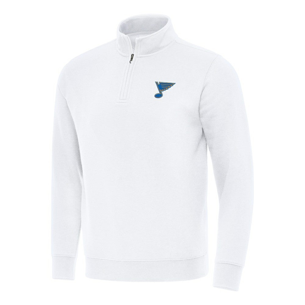 St. Louis Blues Antigua Victory Quarter-Zip Pullover Top Sale