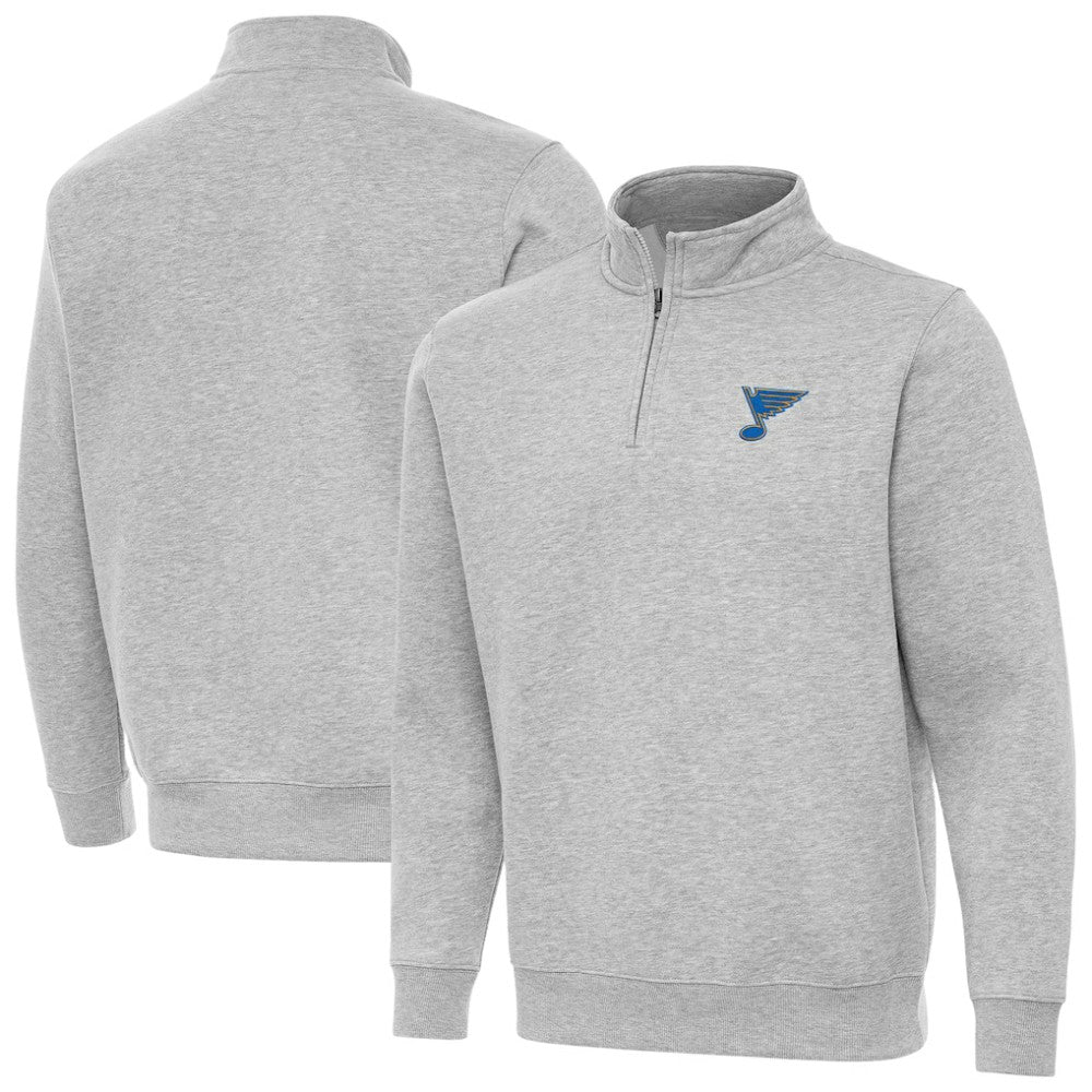 St. Louis Blues Antigua Victory Quarter-Zip Pullover Top Discount