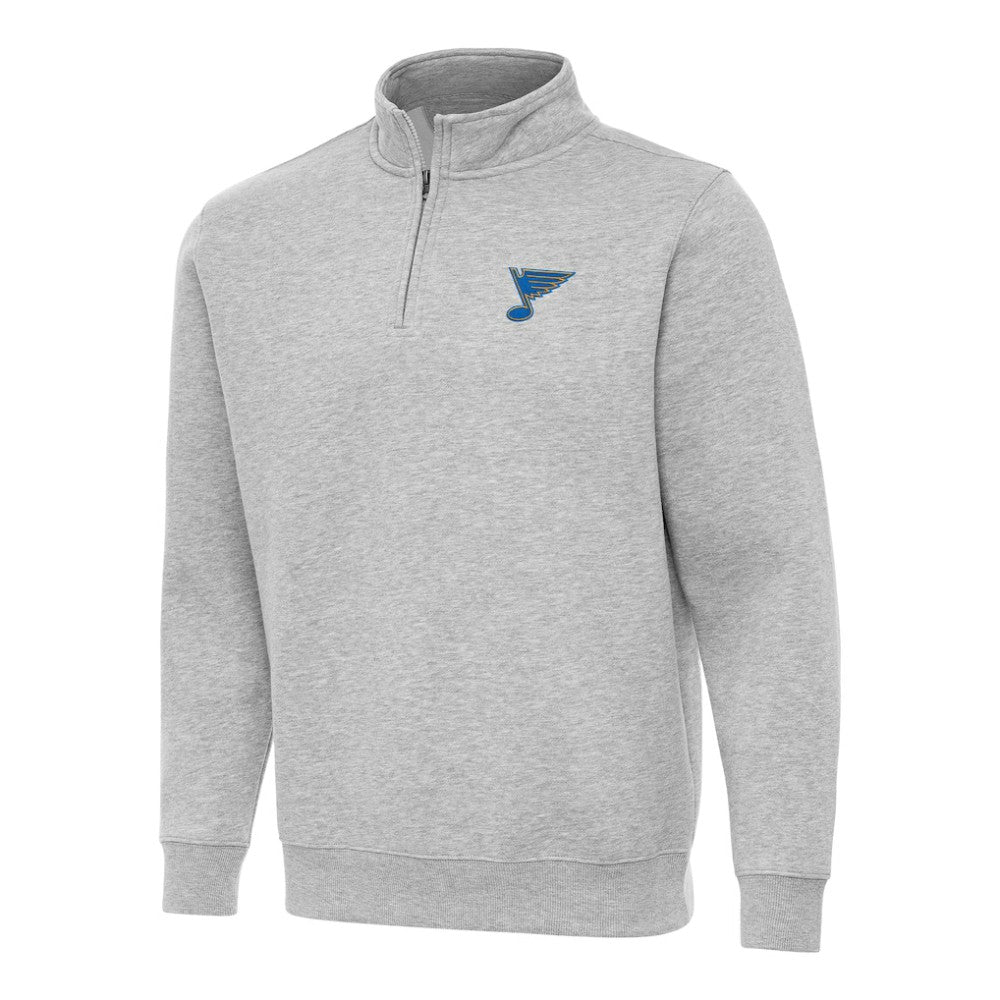 St. Louis Blues Antigua Victory Quarter-Zip Pullover Top Discount