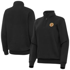 Boston Bruins Antigua Women's Victory Quarter-Zip Pullover Top Online