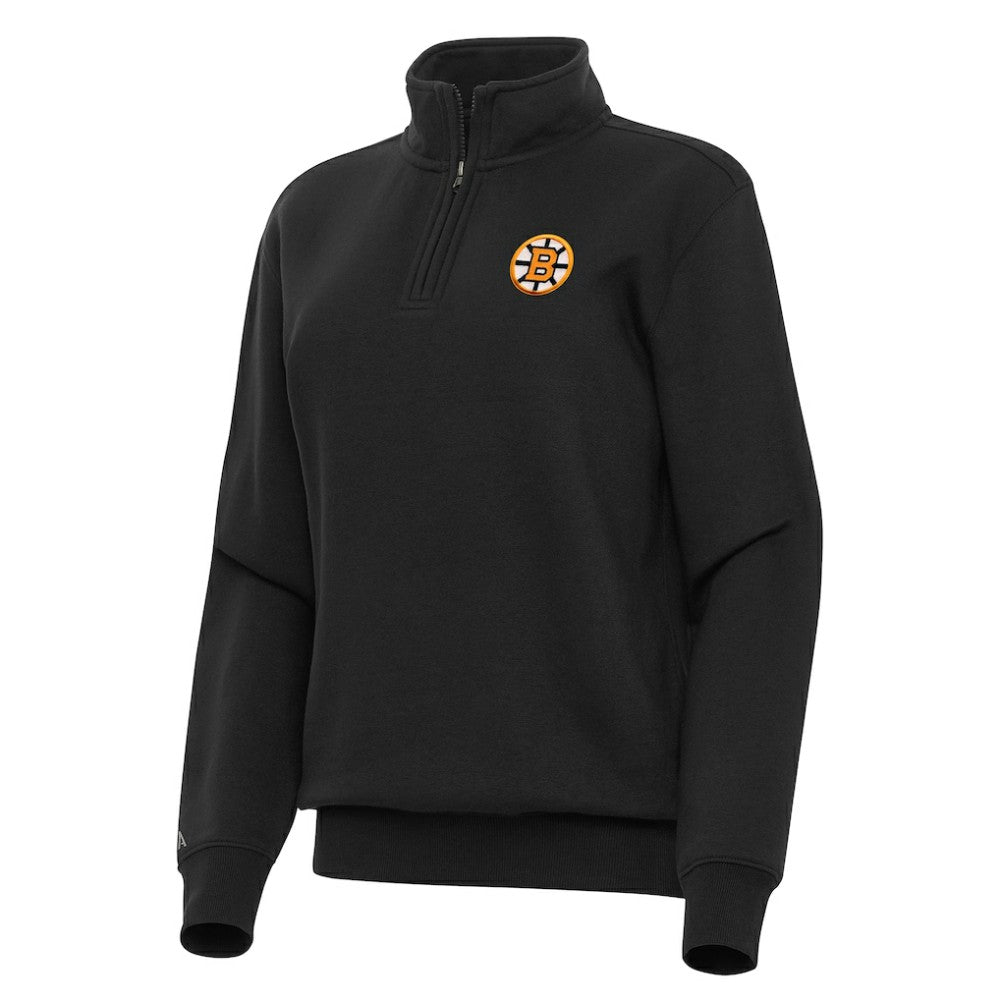 Boston Bruins Antigua Women's Victory Quarter-Zip Pullover Top Online