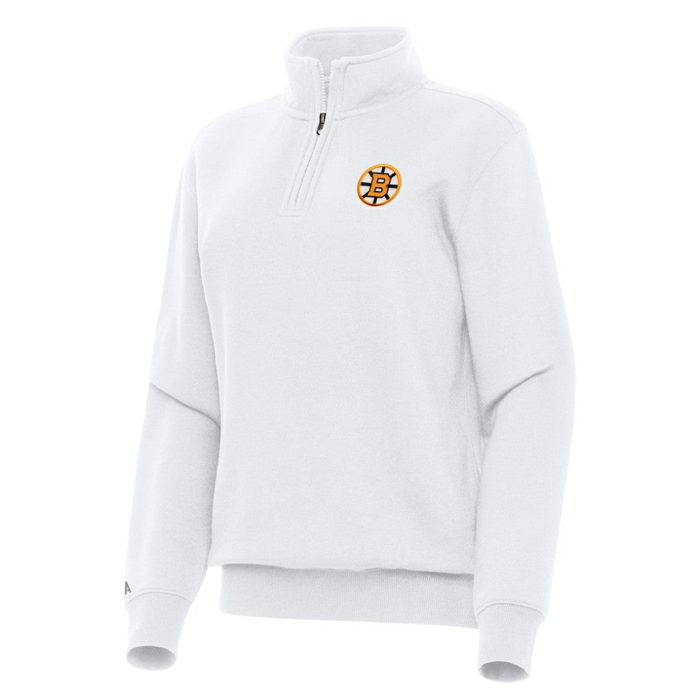 Boston Bruins Antigua Women's Victory Quarter-Zip Pullover Top Online