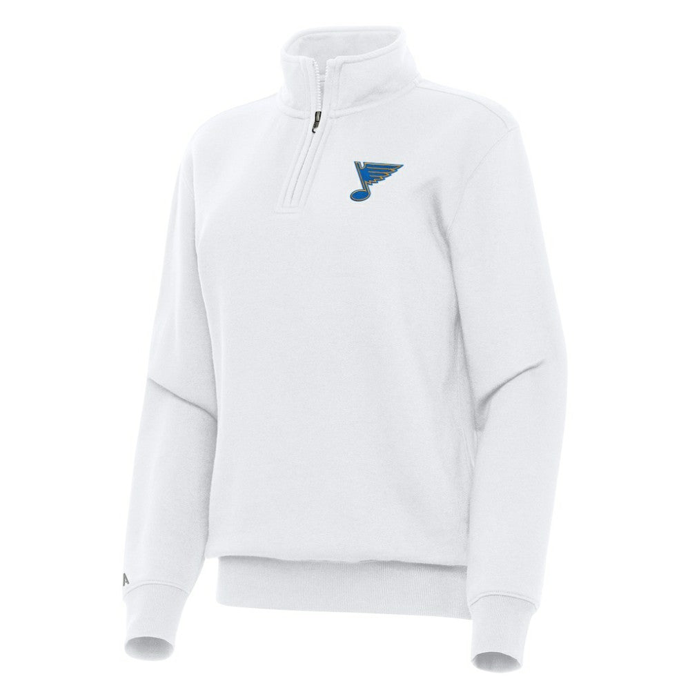 St. Louis Blues Antigua Women's Victory Quarter-Zip Pullover Top Sale