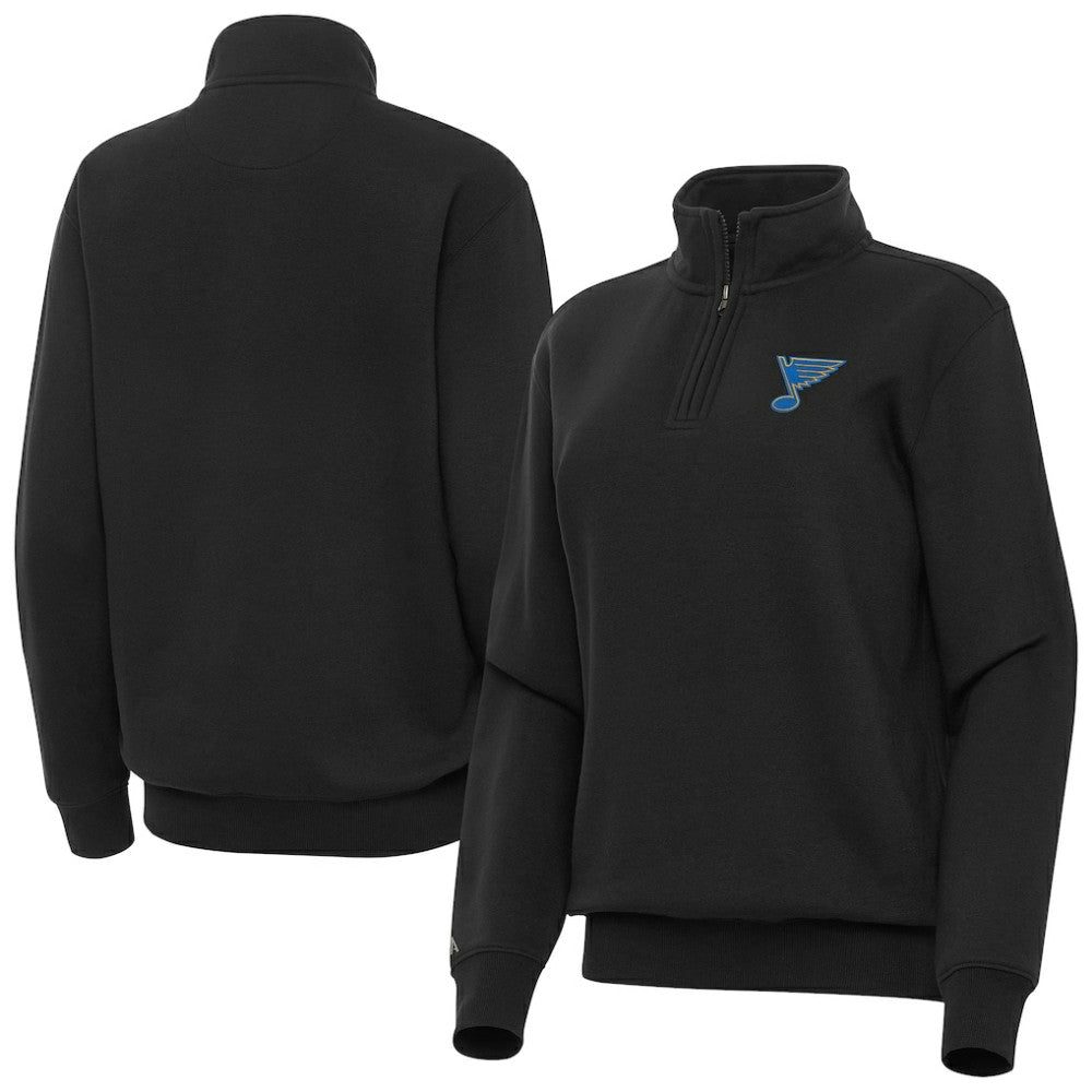 St. Louis Blues Antigua Women's Victory Quarter-Zip Pullover Top Outlet