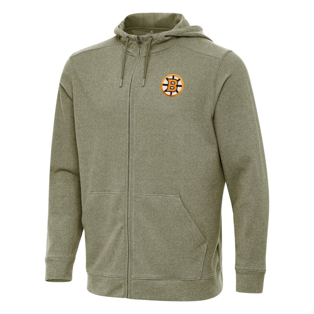 Boston Bruins Antigua Effortless Full-Zip Hoodie For Sale