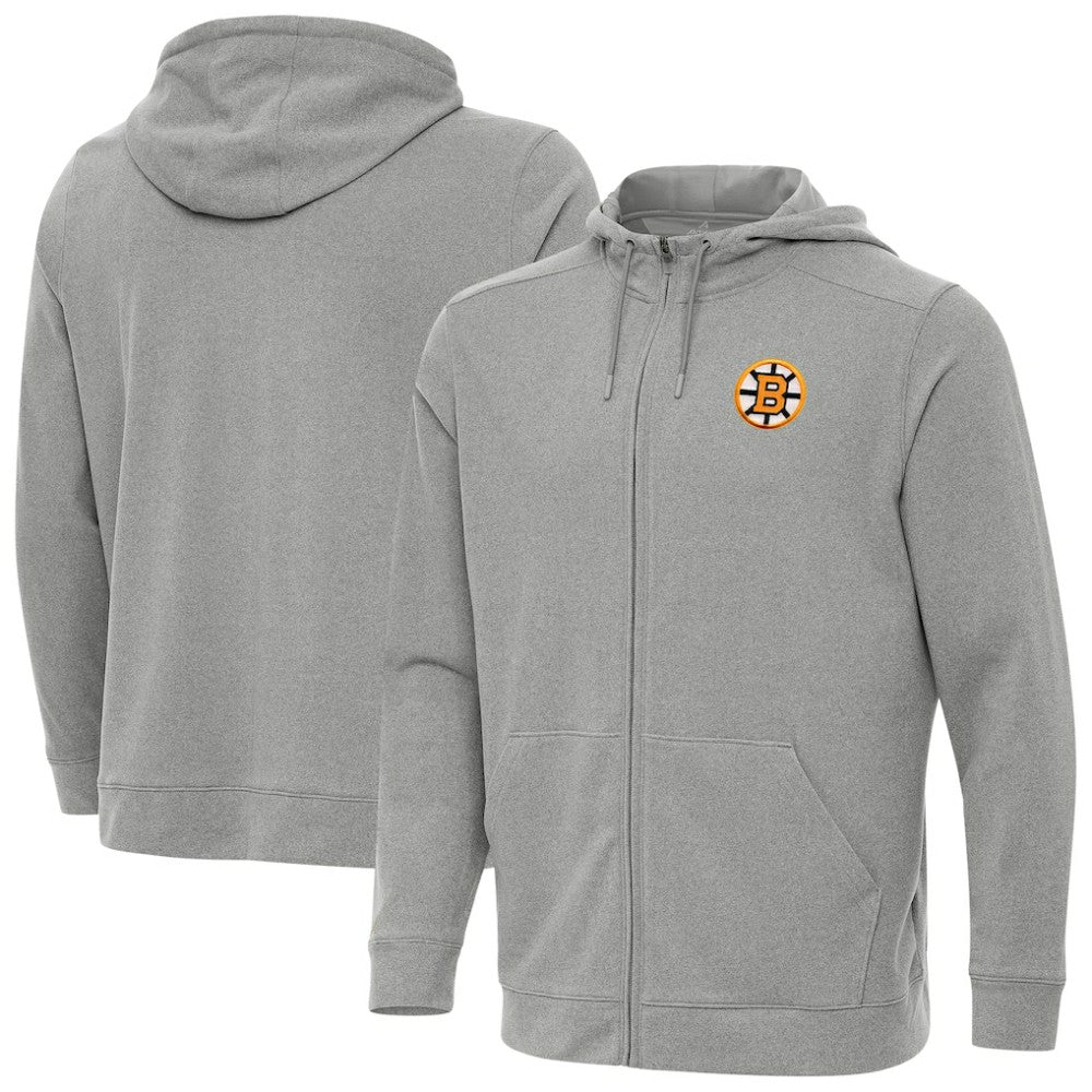 Boston Bruins Antigua Effortless Full-Zip Hoodie Discount