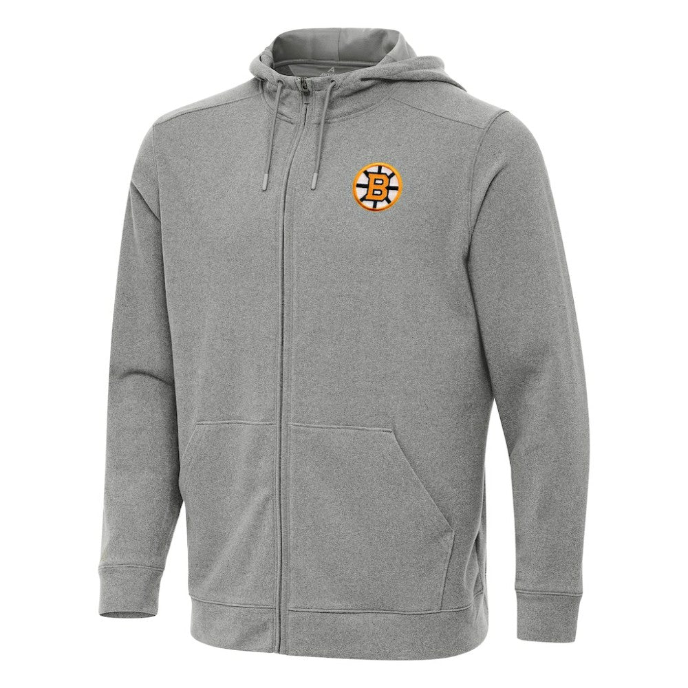 Boston Bruins Antigua Effortless Full-Zip Hoodie Discount