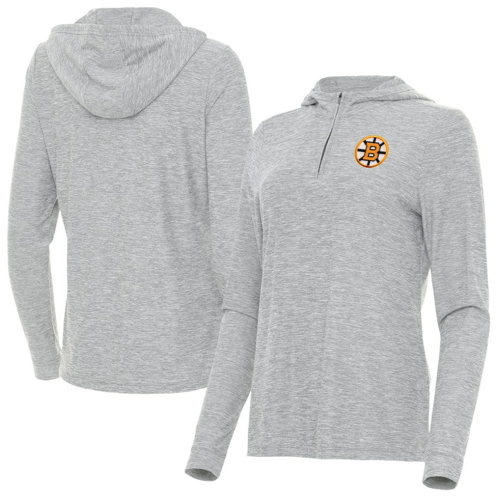 Boston Bruins Antigua Women's Daybreak Quarter-Zip Hoodie Sale
