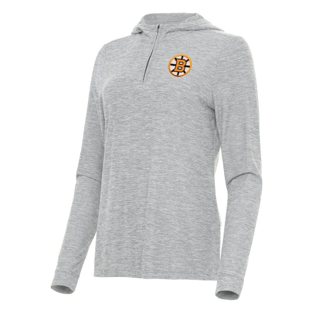 Boston Bruins Antigua Women's Daybreak Quarter-Zip Hoodie Sale