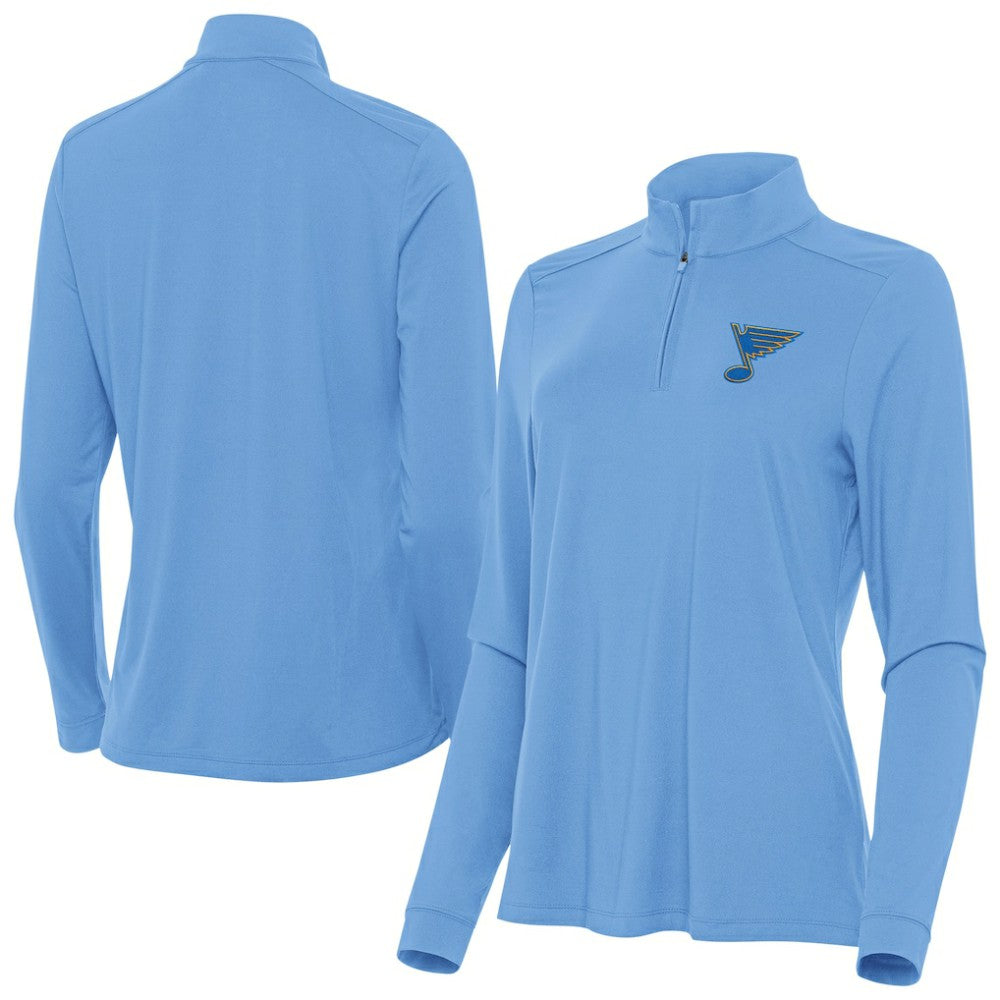 St. Louis Blues Antigua Women's Intent Quarter-Zip Pullover Online