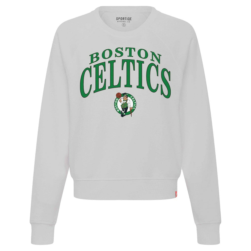 Boston Celtics Sportiqe Women's Genuine Issue Collection Ashlyn Cropped Sweatshirt On Sale