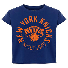 New York Knicks Sportiqe Women's Cropped Genuine Issue Collection Alana T-Shirt Discount