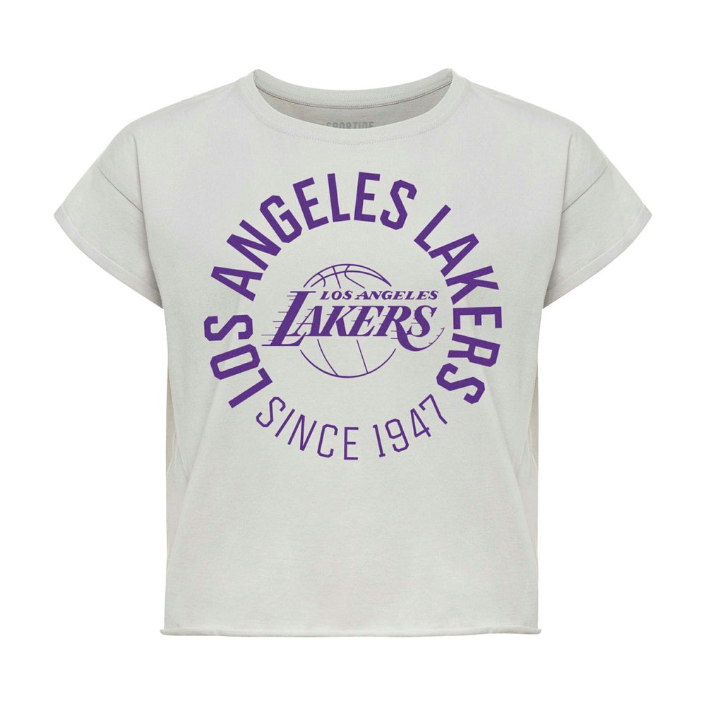Los Angeles Lakers Sportiqe Women's Cropped Genuine Issue Collection Alana T-Shirt Online