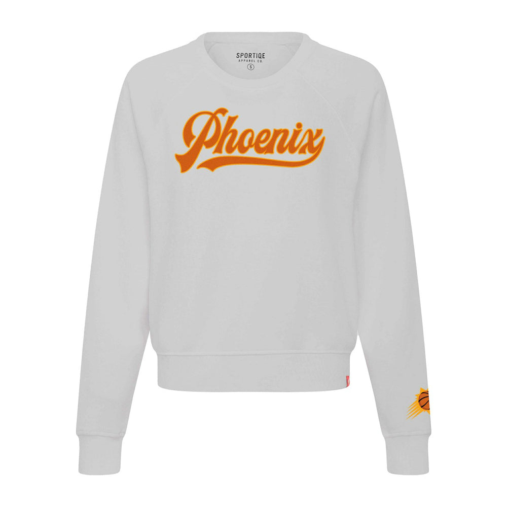 Phoenix Suns Sportiqe Women's Genuine Issue Collection Ashlyn Raglan Sweatshirt On Sale