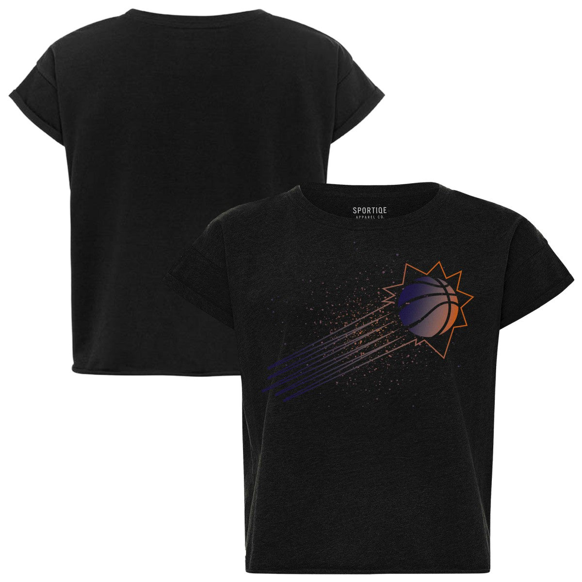Phoenix Suns Sportiqe Women's Cropped Genuine Issue Collection Alana T-Shirt On Sale