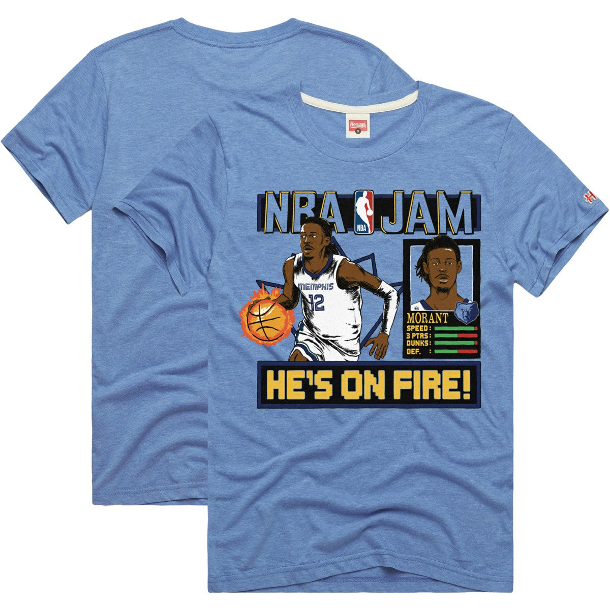 Ja Morant Memphis Grizzlies Homage Unisex NBA Jam Tri-Blend T-Shirt Online