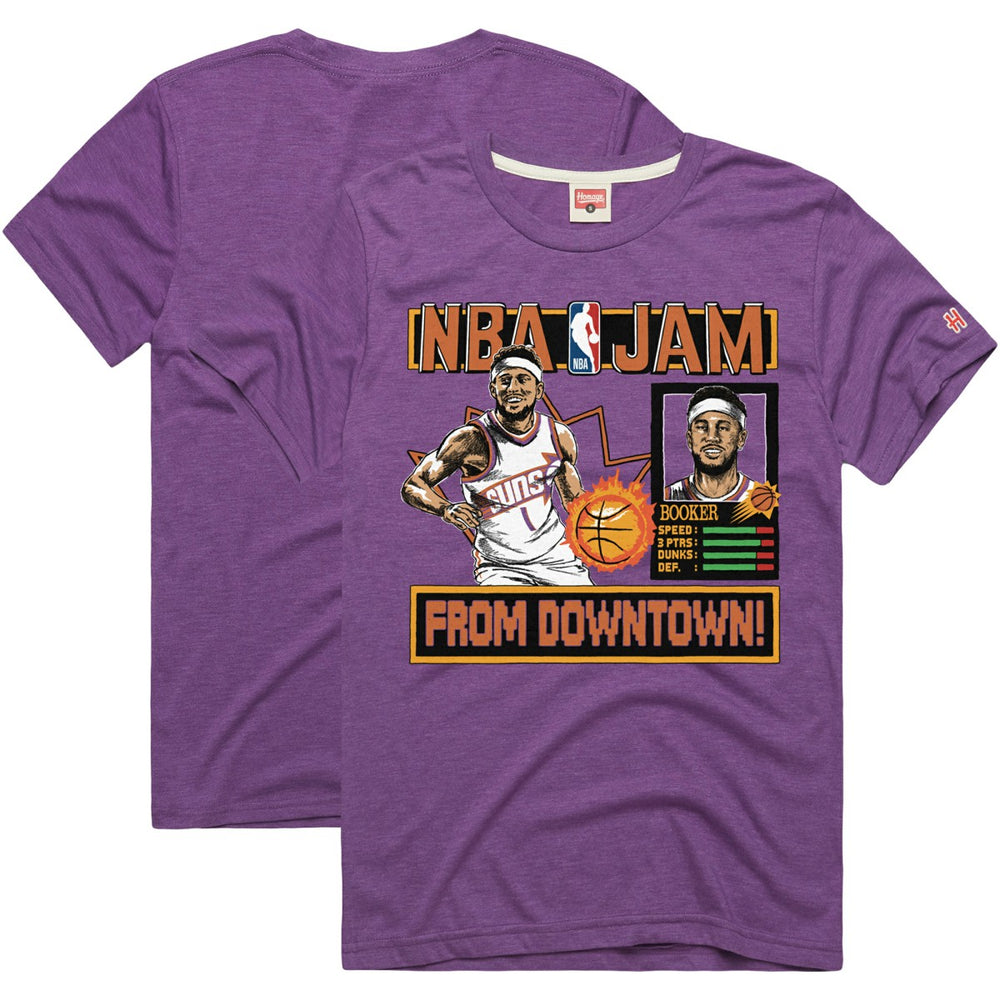 Devin Booker Phoenix Suns Homage Unisex NBA Jam Tri-Blend T-Shirt Discount