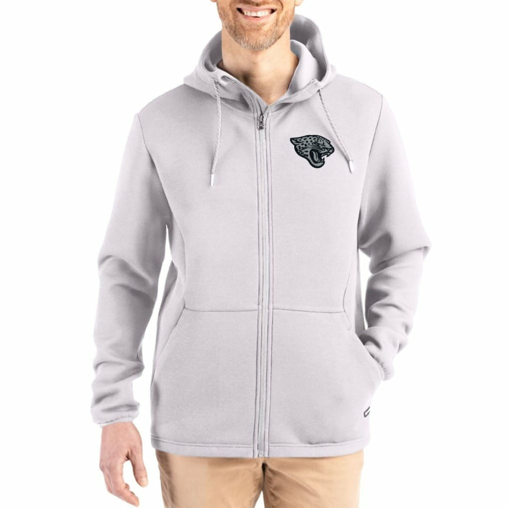 Jacksonville Jaguars  Cutter & Buck Roam Epic Comfort Recycled Full-Zip Hoodie Jacket