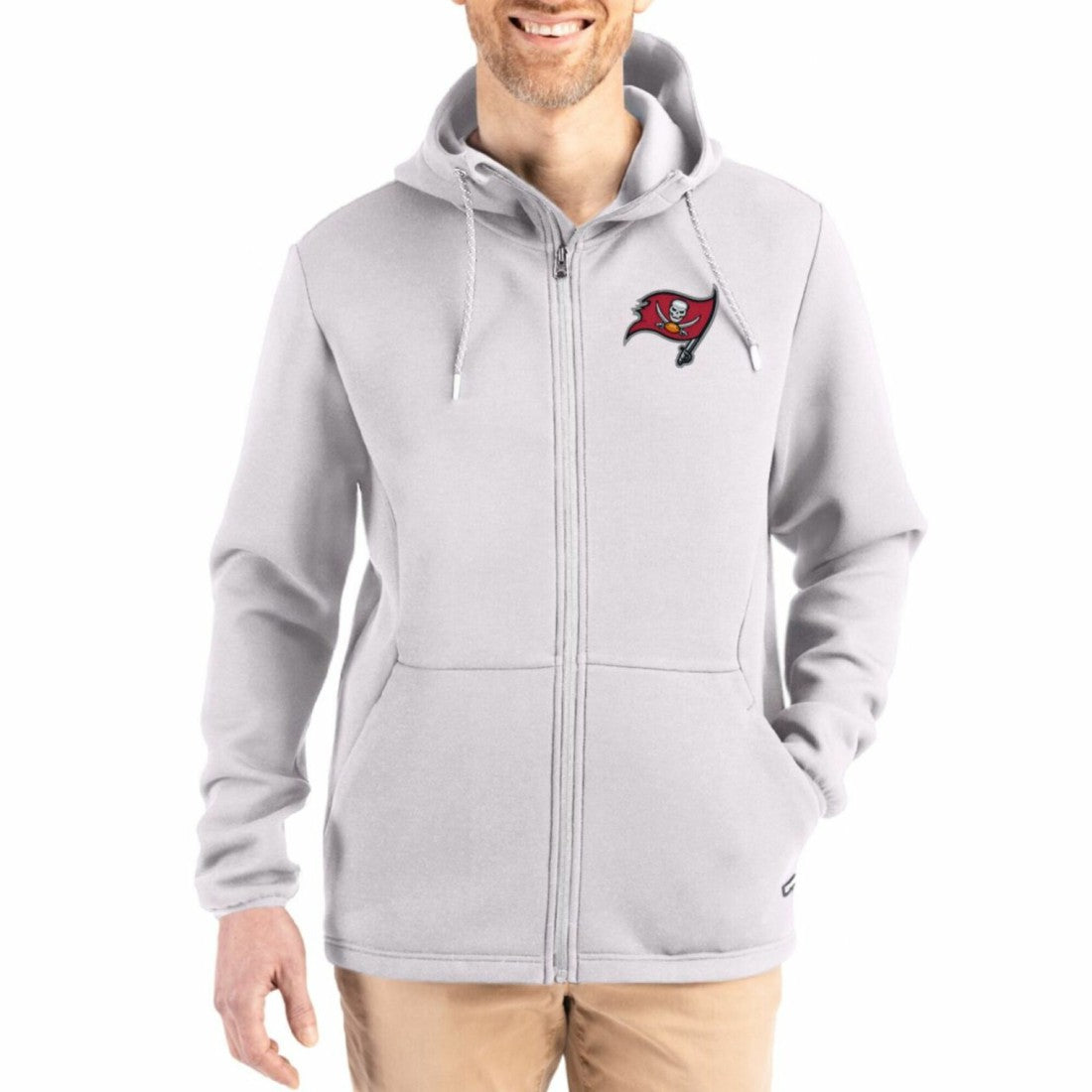 Tampa Bay Buccaneers  Cutter & Buck Roam Epic Comfort Recycled Full-Zip Hoodie Jacket