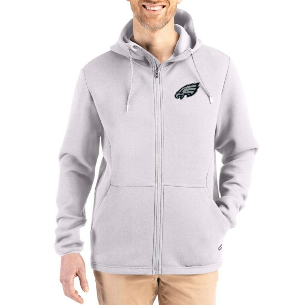 Philadelphia Eagles  Cutter & Buck Roam Epic Comfort Recycled Full-Zip Hoodie Jacket
