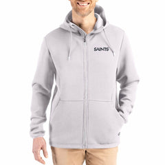 New Orleans Saints  Cutter & Buck Roam Epic Comfort Recycled Full-Zip Hoodie Jacket