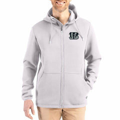 Cincinnati Bengals  Cutter & Buck Roam Epic Comfort Recycled Full-Zip Hoodie Jacket