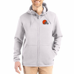 Cleveland Browns  Cutter & Buck Roam Epic Comfort Recycled Full-Zip Hoodie Jacket