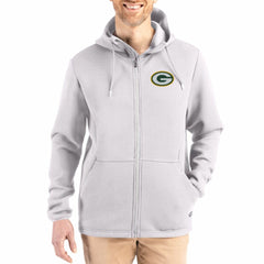 Green Bay Packers  Cutter & Buck Roam Epic Comfort Recycled Full-Zip Hoodie Jacket