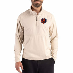 Chicago Bears  Cutter & Buck Adapt Eco Knit Hybrid Recycled Quarter-Zip Jacket