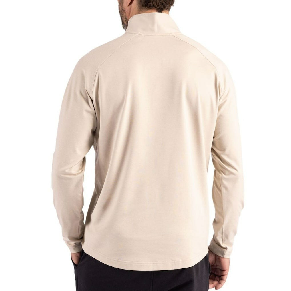 Miami Dolphins  Cutter & Buck Adapt Eco Knit Hybrid Recycled Quarter-Zip Jacket
