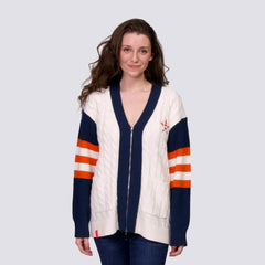 Houston Astros Lusso Women's Shyla Knit V-Neck Full-Zip Sweater | MLB Sale