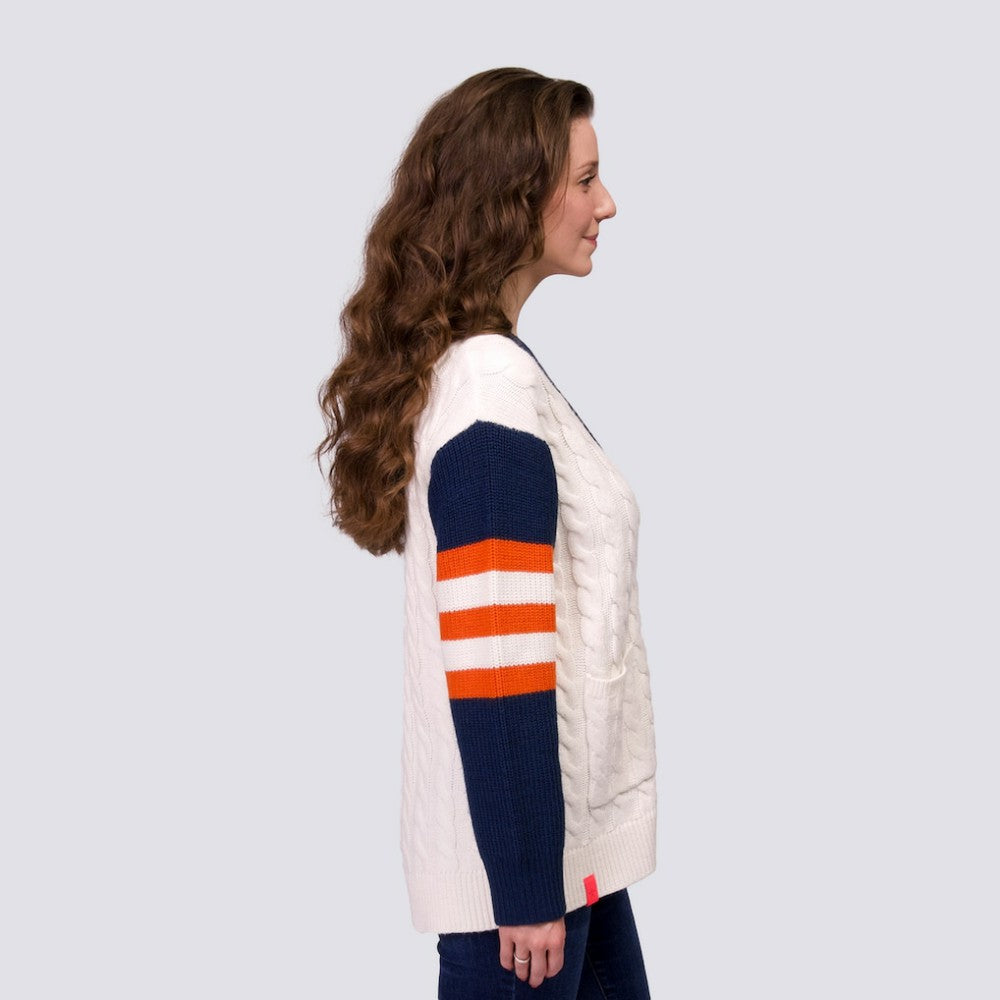 Houston Astros Lusso Women's Shyla Knit V-Neck Full-Zip Sweater | MLB Sale