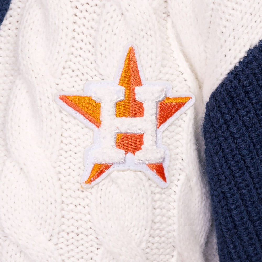 Houston Astros Lusso Women's Shyla Knit V-Neck Full-Zip Sweater | MLB Sale