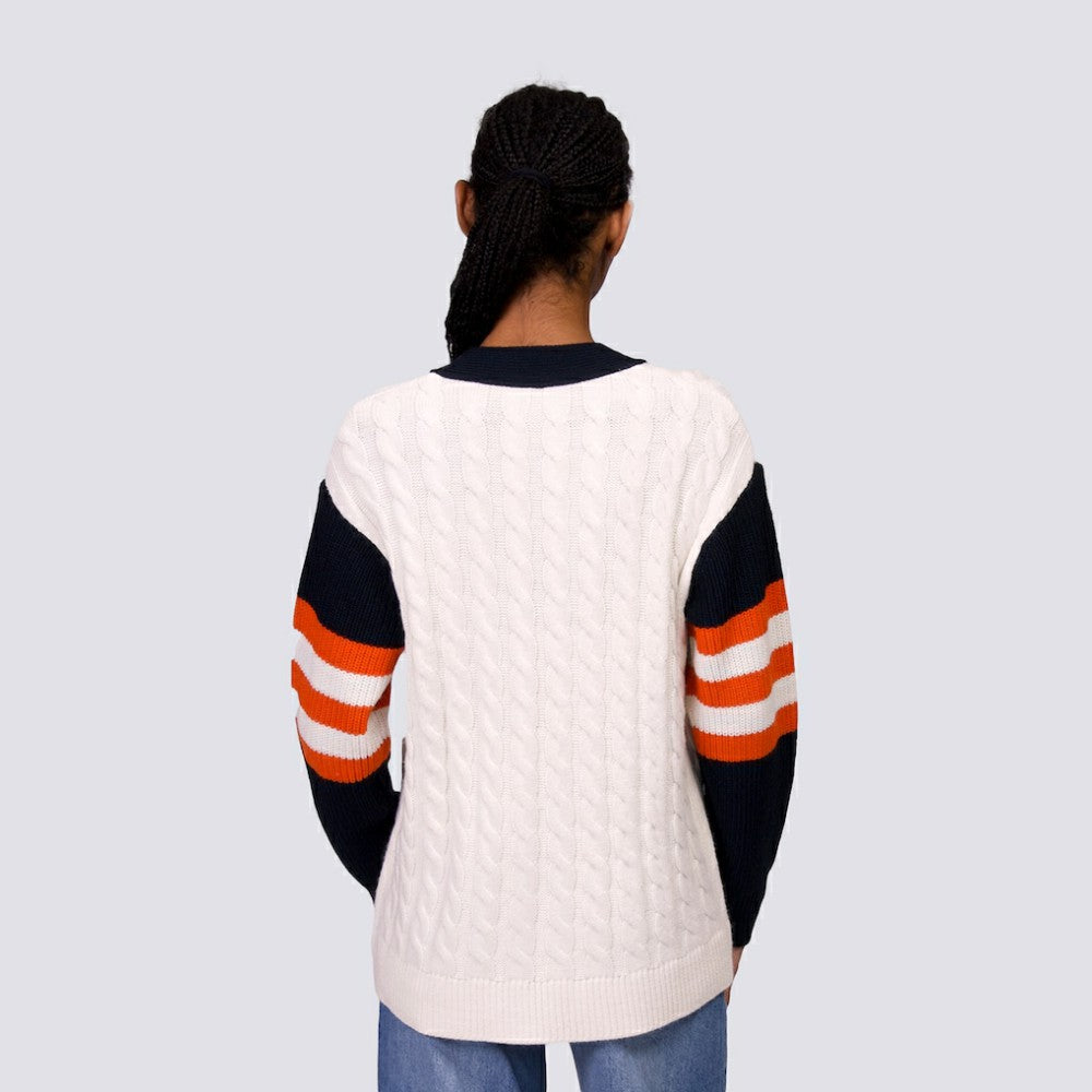 San Francisco Giants Lusso Women's Shyla Knit V-Neck Full-Zip Sweater | MLB Online