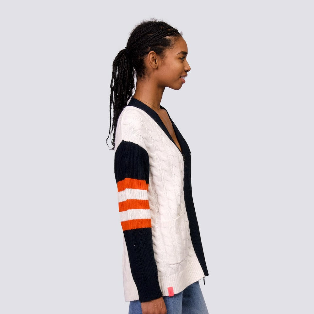 San Francisco Giants Lusso Women's Shyla Knit V-Neck Full-Zip Sweater | MLB Online