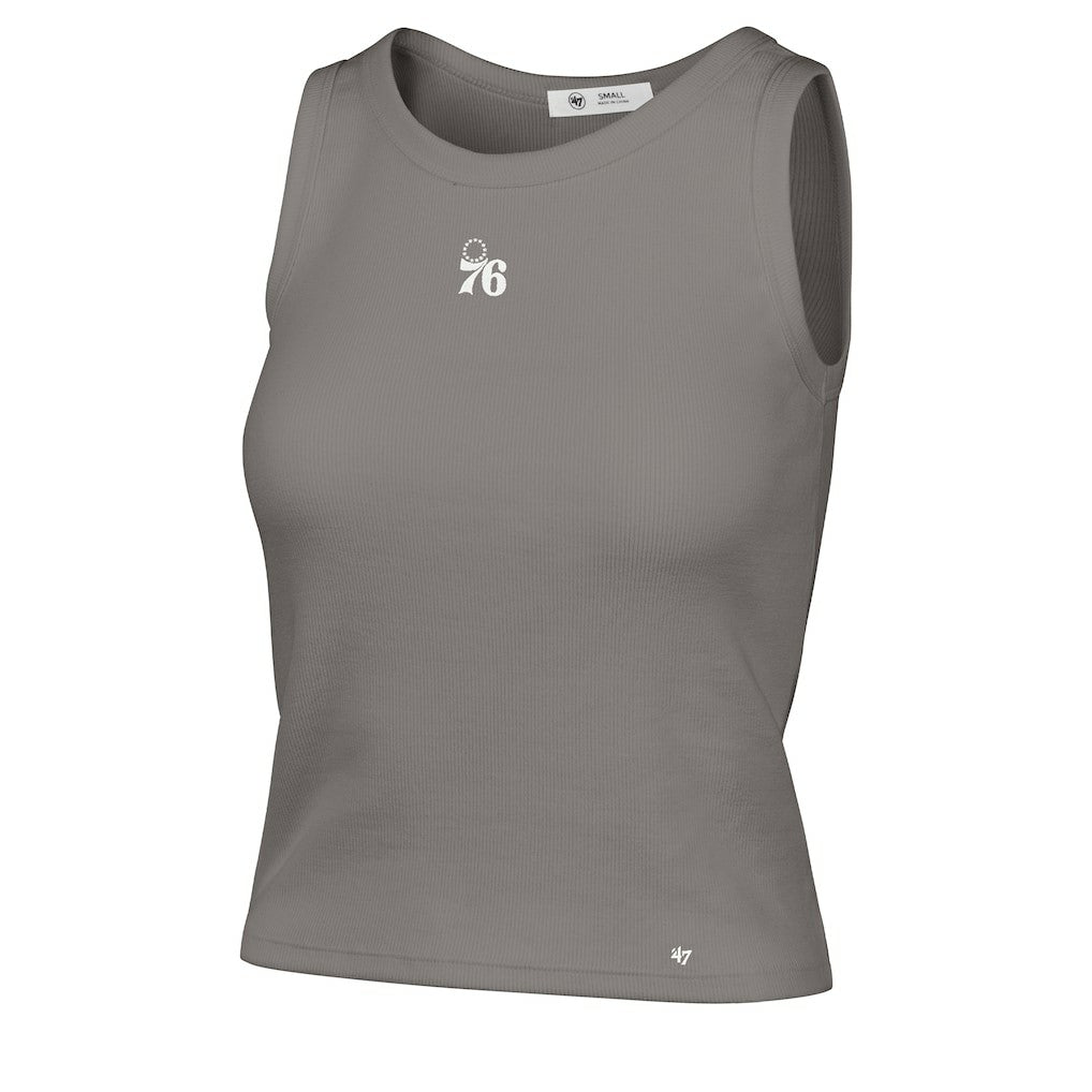 Philadelphia 76ers '47 Women's Cropped Skyhook Baby Rib Tank On Sale