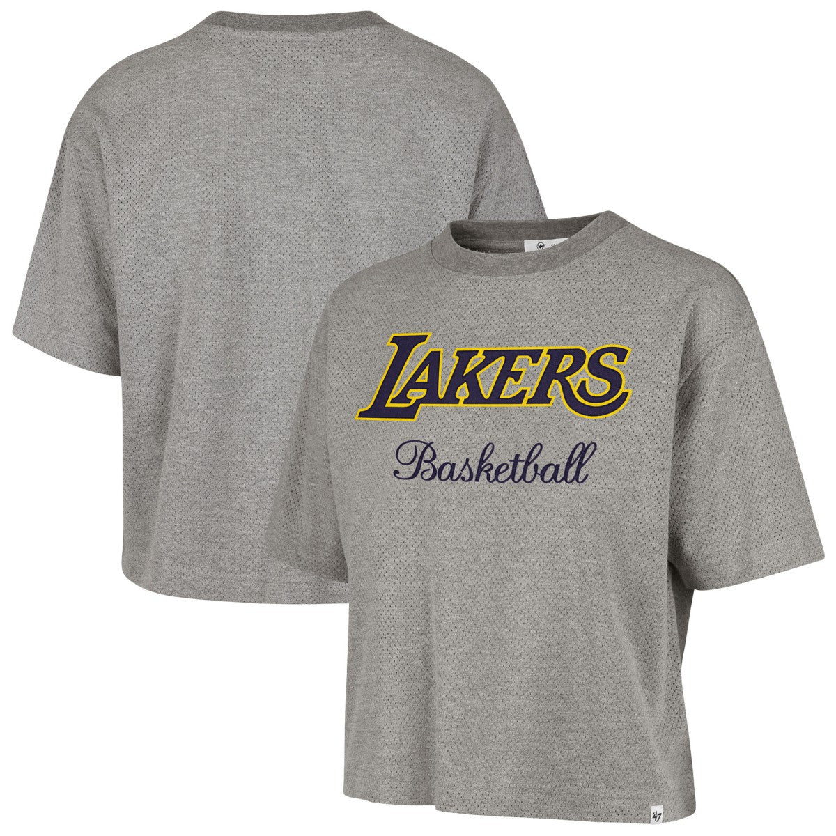 Los Angeles Lakers '47 Women's Pivot Drop Needle Cropped T-Shirt Outlet