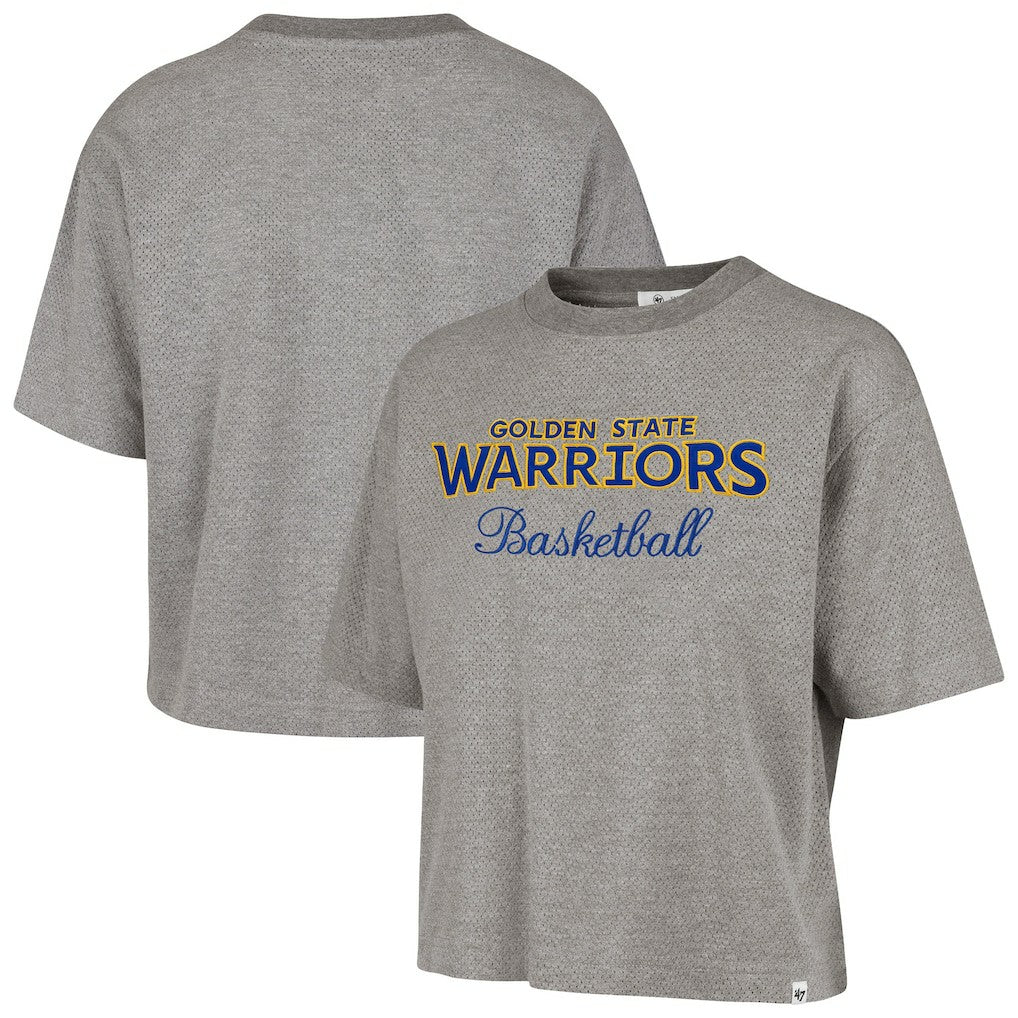 Golden State Warriors '47 Women's Pivot Drop Needle Cropped T-Shirt sale Discount