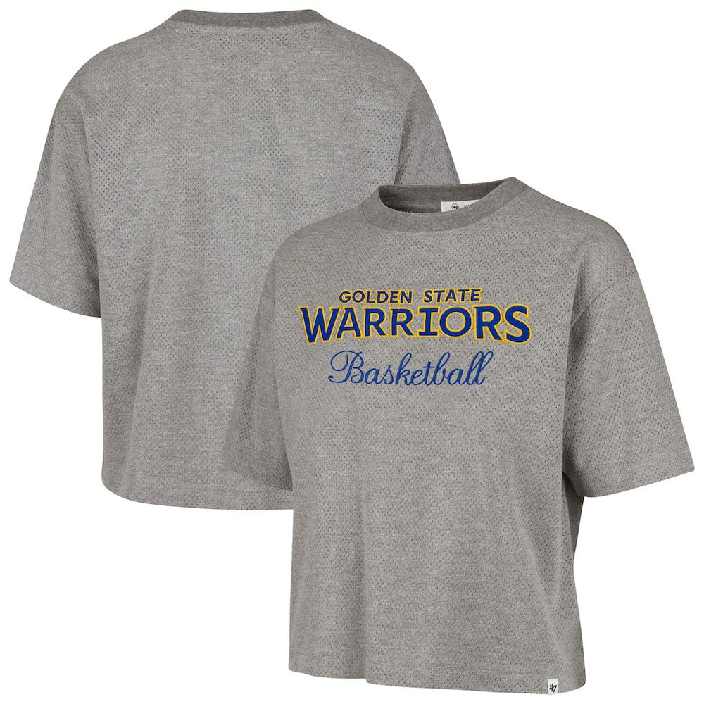 Golden State Warriors '47 Women's Pivot Drop Needle Cropped T-Shirt sale Discount