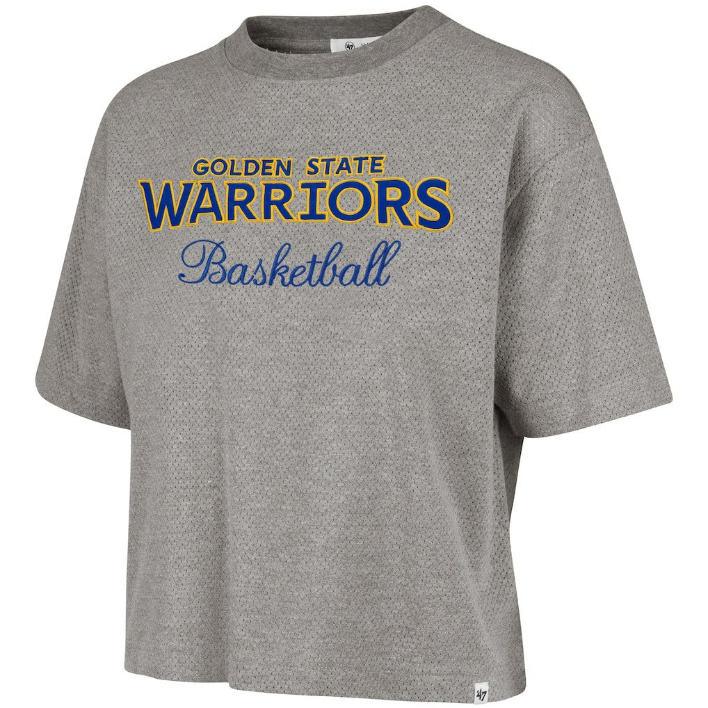 Golden State Warriors '47 Women's Pivot Drop Needle Cropped T-Shirt sale Discount