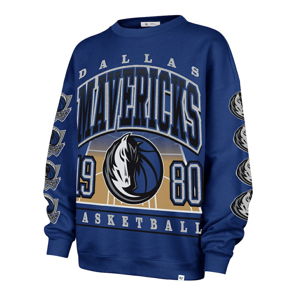 Dallas Mavericks '47 Women's Go Big Oversized Sweatshirt sale Discount