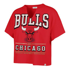 Chicago Bulls '47 Women's Elation Oversized Notch Neck T-Shirt sale On Sale