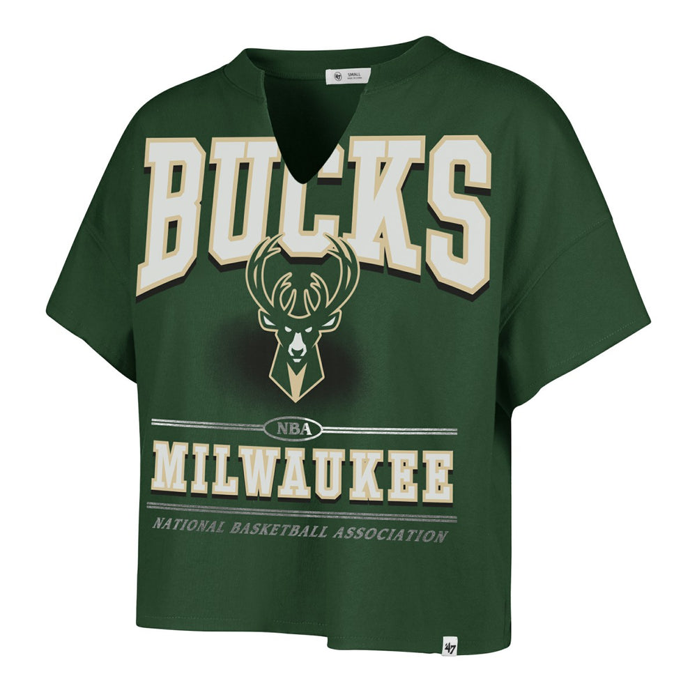 Milwaukee Bucks '47 Women's Elation Oversized Notch Neck T-Shirt Online
