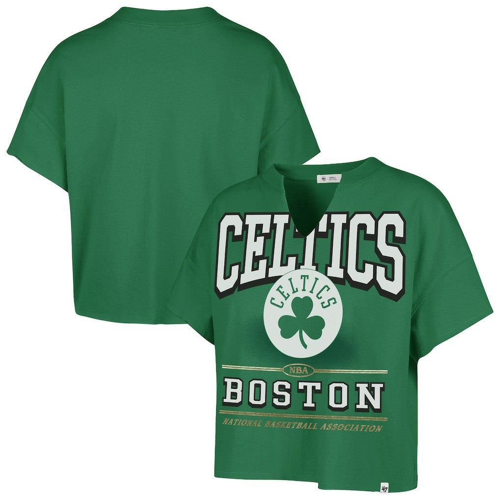 Boston Celtics '47 Women's Elation Oversized Notch Neck T-Shirt Outlet