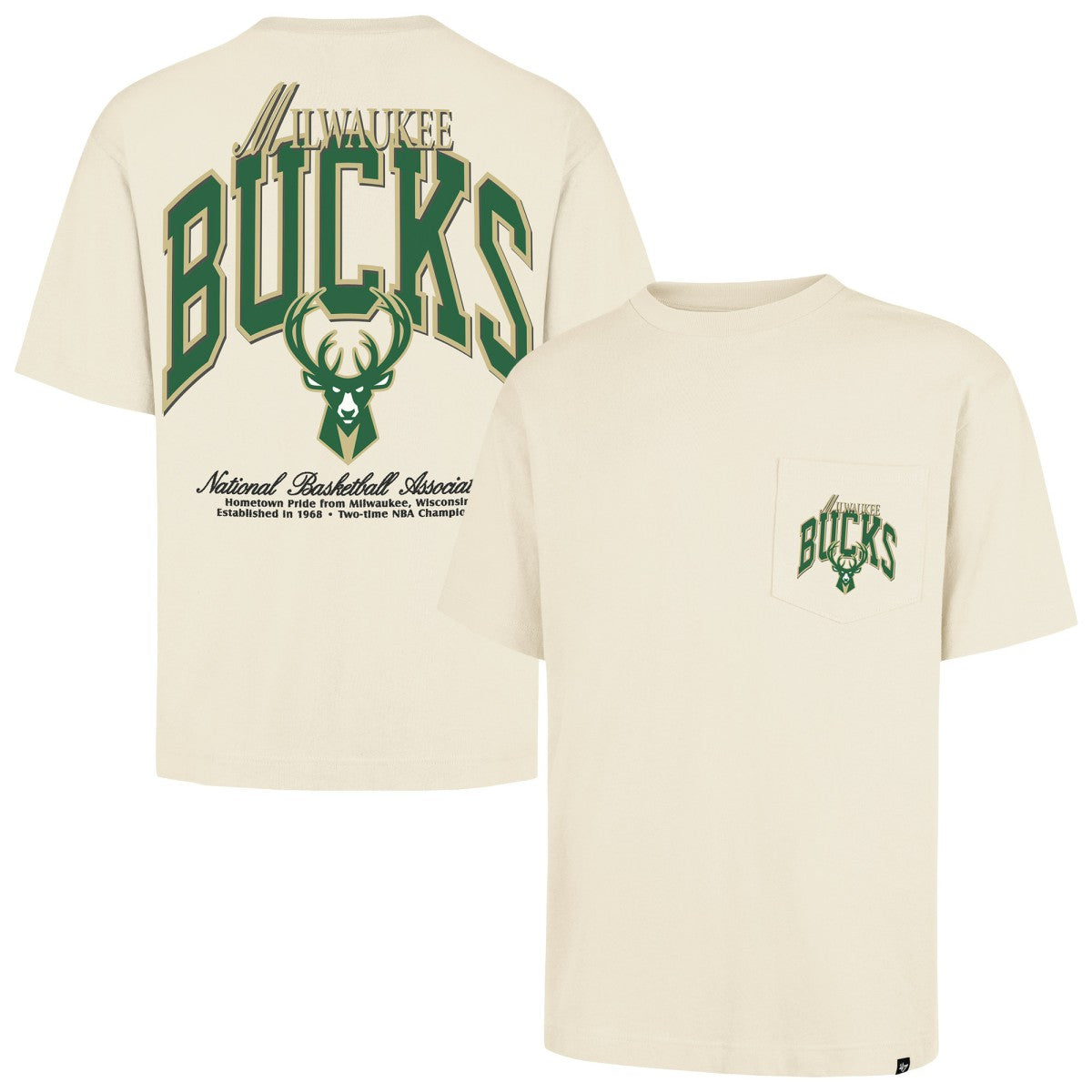 Milwaukee Bucks '47 Unisex Crossover Collection Foundation Pocket T-Shirt Online