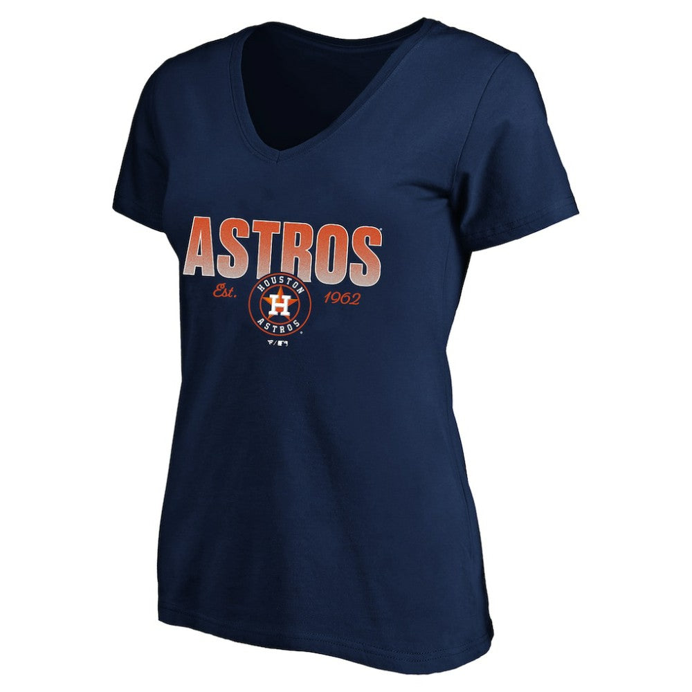 Houston Astros Profile Women's Plus Size Wordmark V-Neck T-Shirt | MLB US
