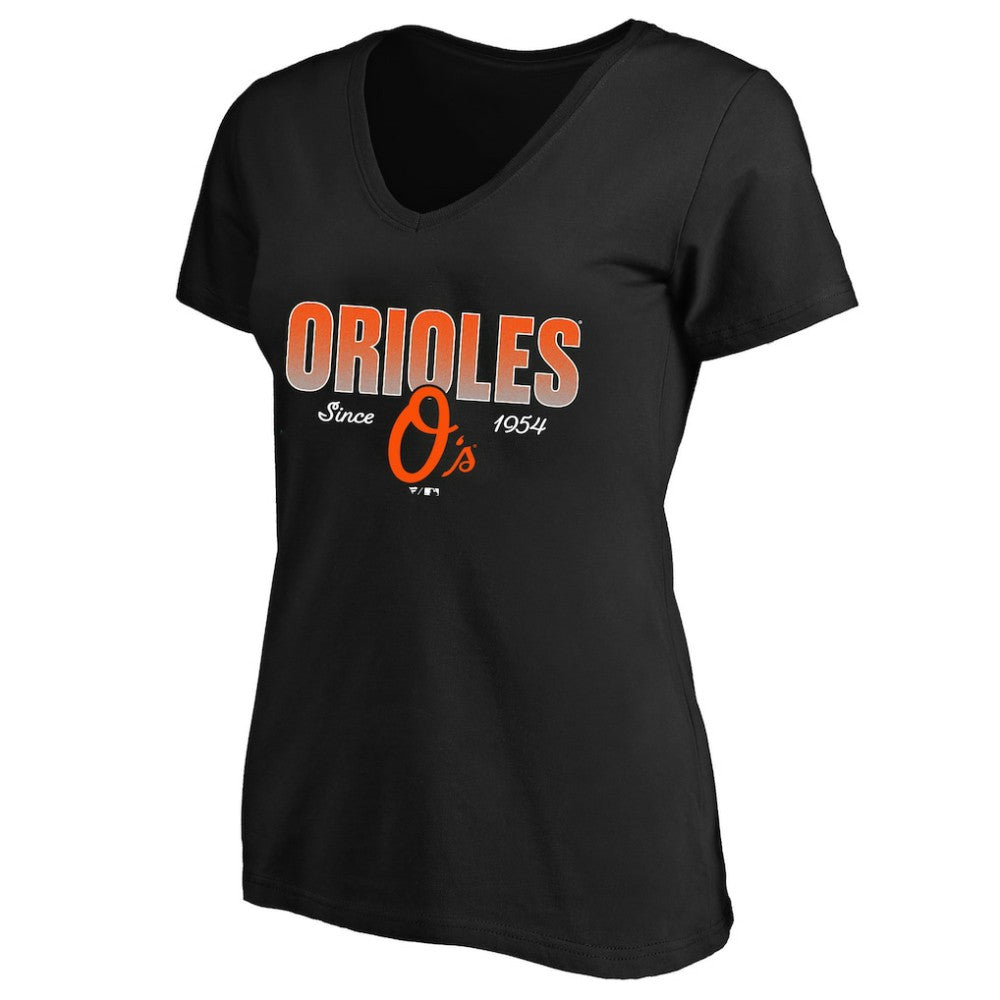 Baltimore Orioles Profile Women's Plus Size Wordmark V-Neck T-Shirt | MLB Discount